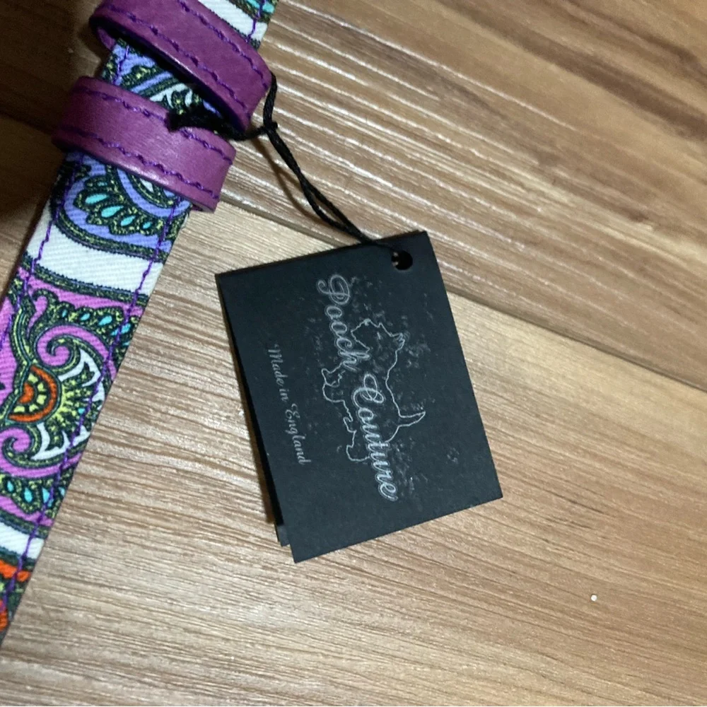 Pooch Couture made in England Leather Pet Collar Size Medium